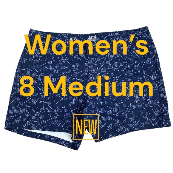 Women's a.n.a JCP 8 M Medium Shorts Navy Blue Chino Khakis Twill Stretch NWOT - Picture 2 of 8